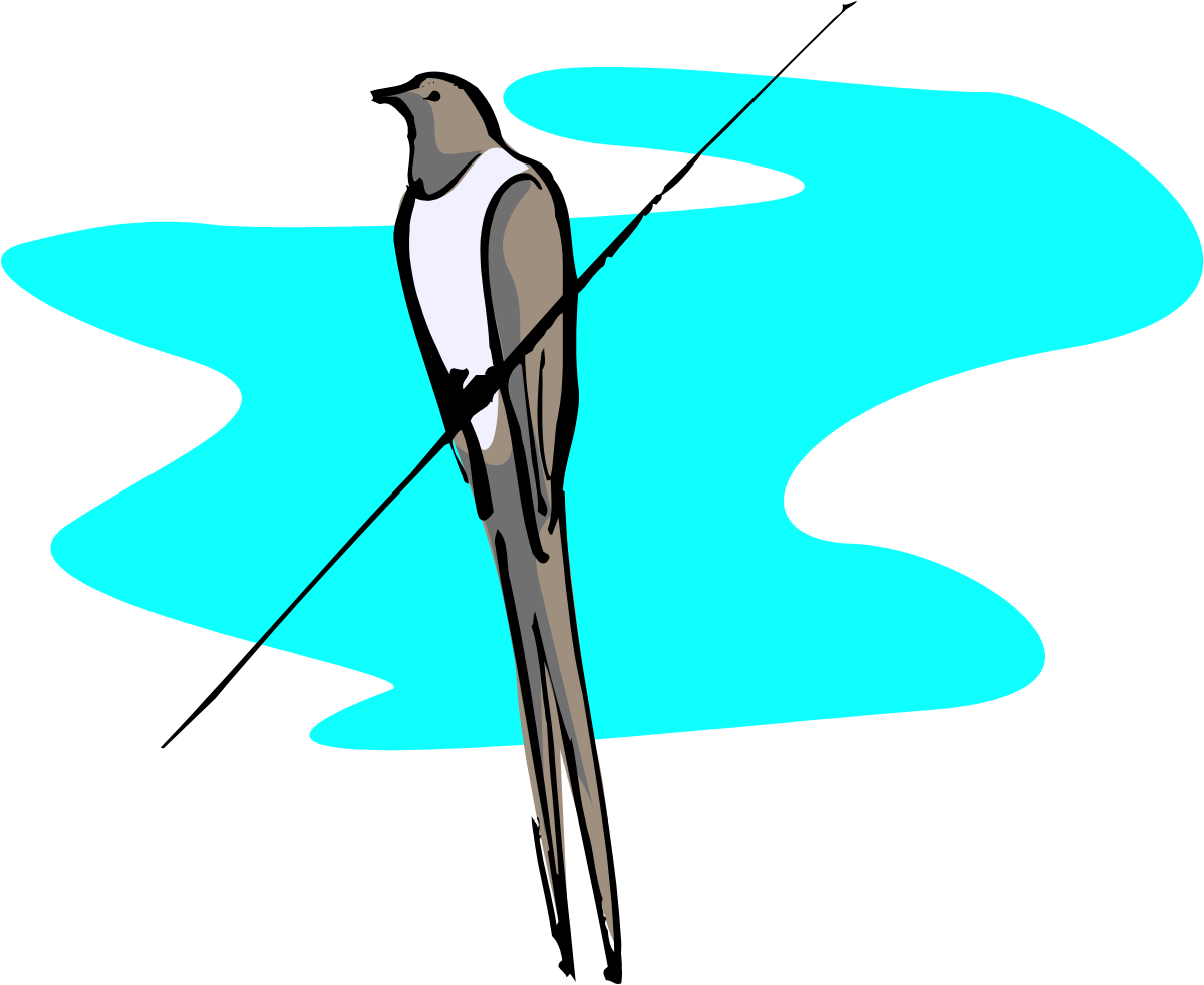 Bird Perched on Branch Clipart - Nature's Serenity