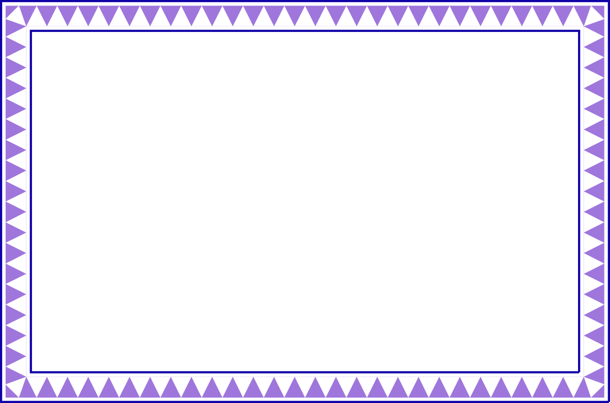 Purple and White Triangle Frame Clipart - Elegant Borders and Frames