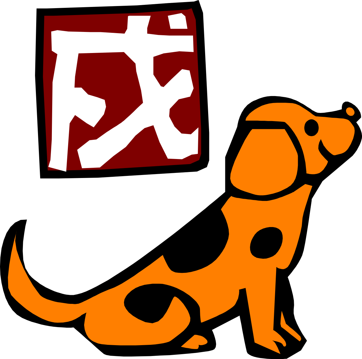 Dog with Red and White Sign Clipart for Every Occasion