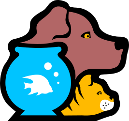 Dog and Fish in Fish Bowl Clipart - Fun Animal Illustrations
