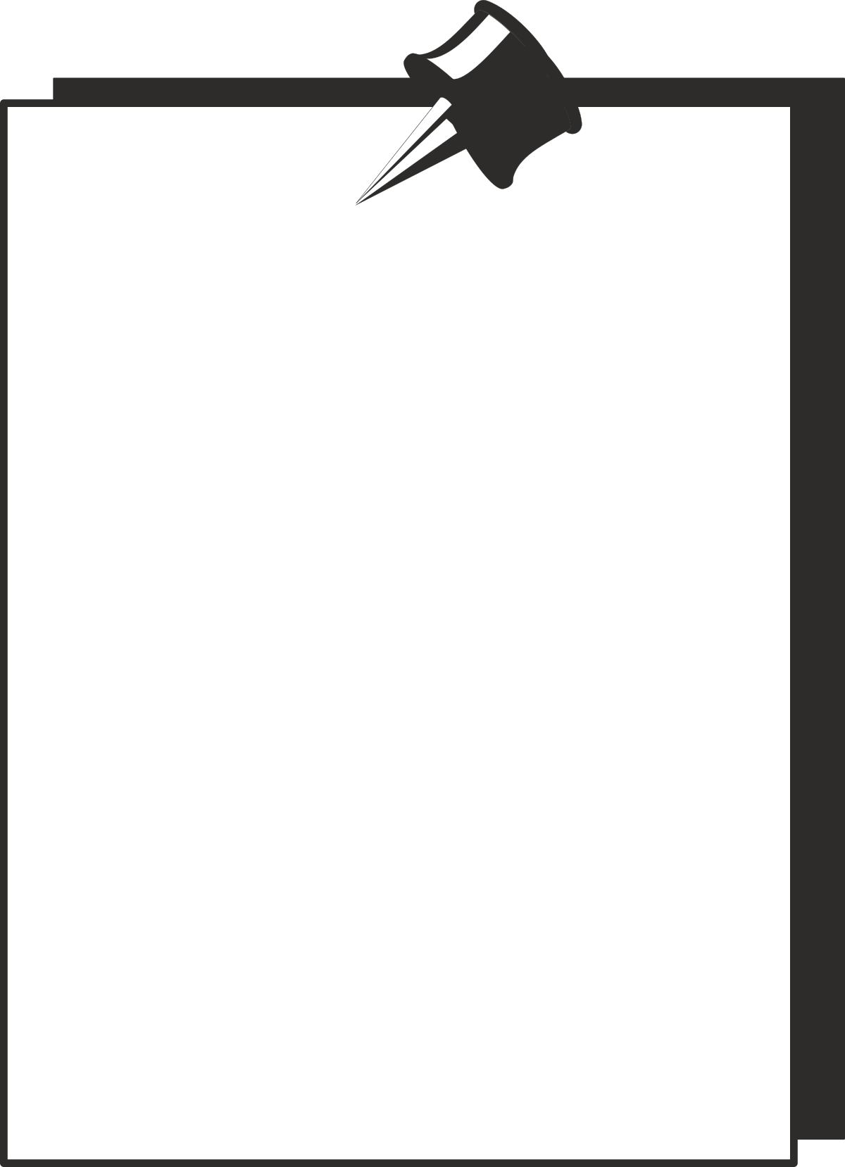 a white paper with a black border clip art png transparent Borders for Business | Elegant Black Border Clipart for Professional Use