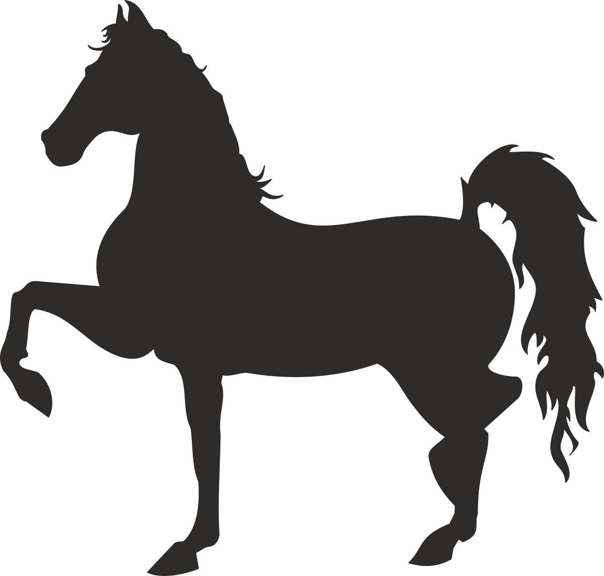 Silhouette of a Horse - Elegant and Versatile Clipart for Creative Projects