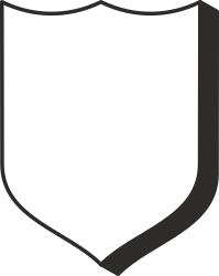 White Shield with Black Border: Versatile Clipart for Protection Themes