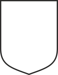 White Shield with Black Border Clipart for Versatile Designs