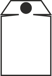 White Envelope with Black Circle - Business Borders Clipart SVG