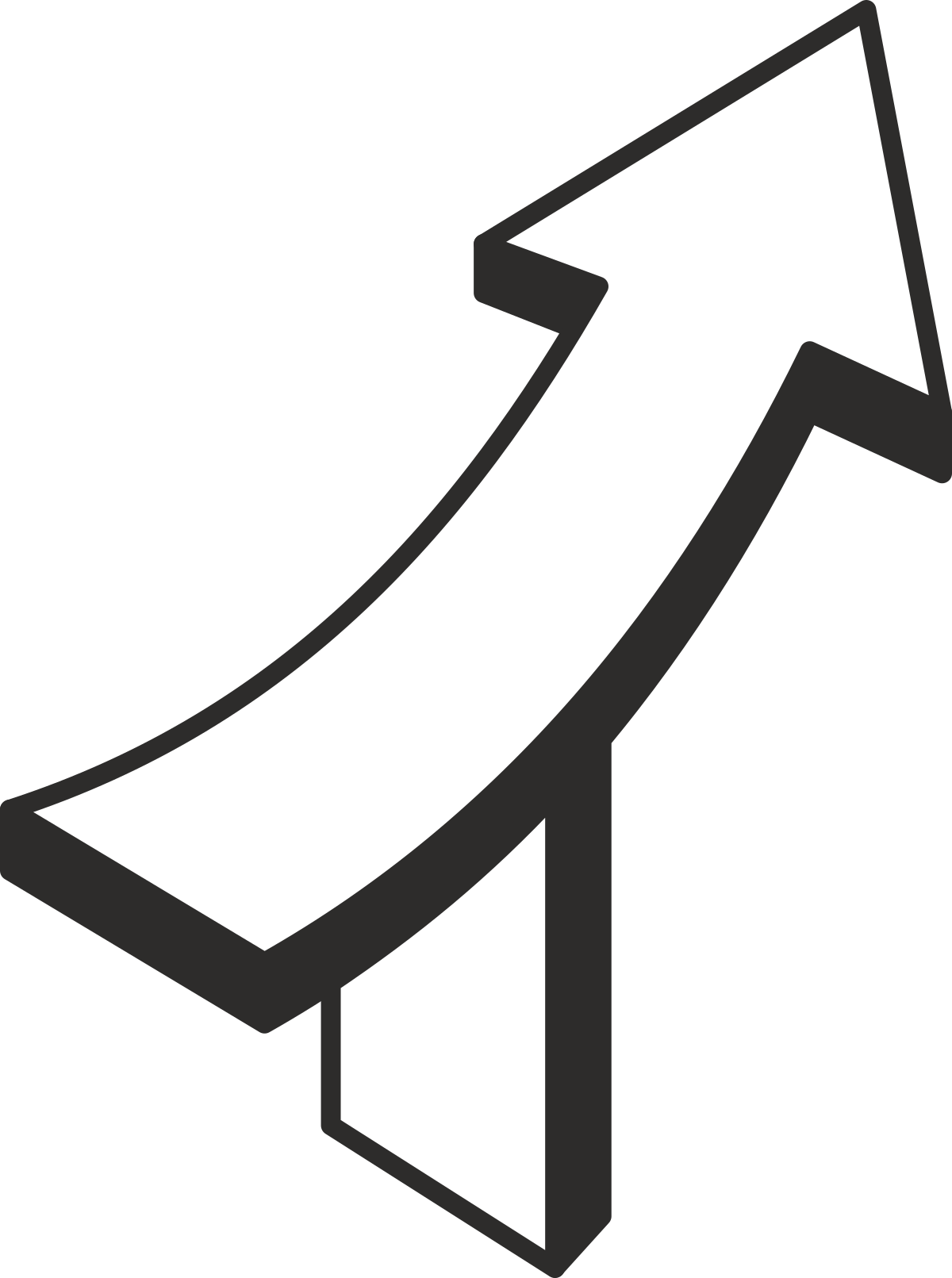 White Arrow Pointing Up Clipart: Perfect for Directional Signs and Graphics