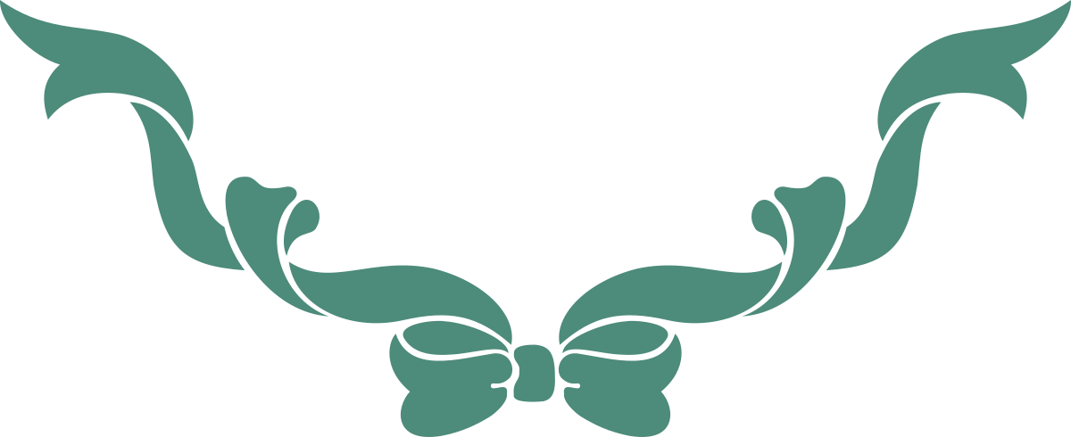 Borders and Holiday Clipart: Elegant Green Bow on Black Background