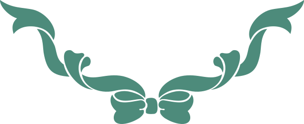 Borders and Holiday Clipart: Elegant Green Bow on Black Background