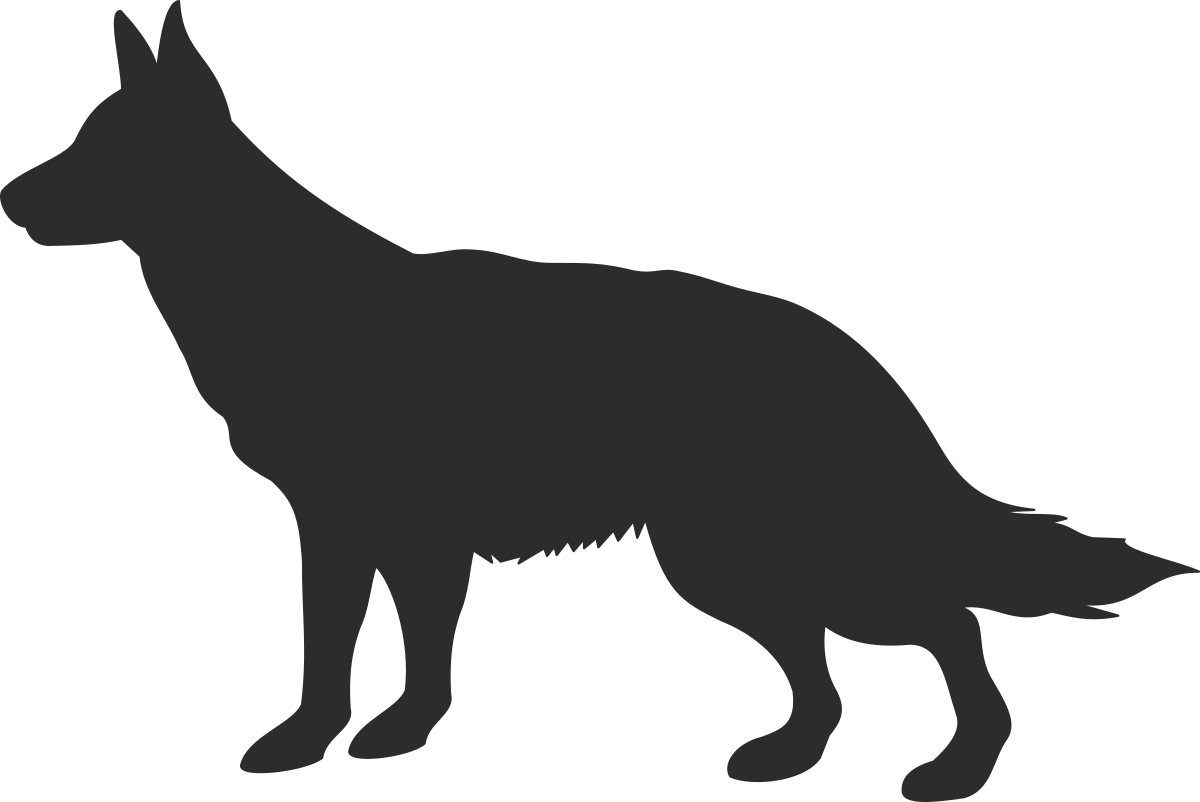 a black and white silhouette of a dog clip art png transparent Black and White Dog Silhouette Clipart for Versatile Designs