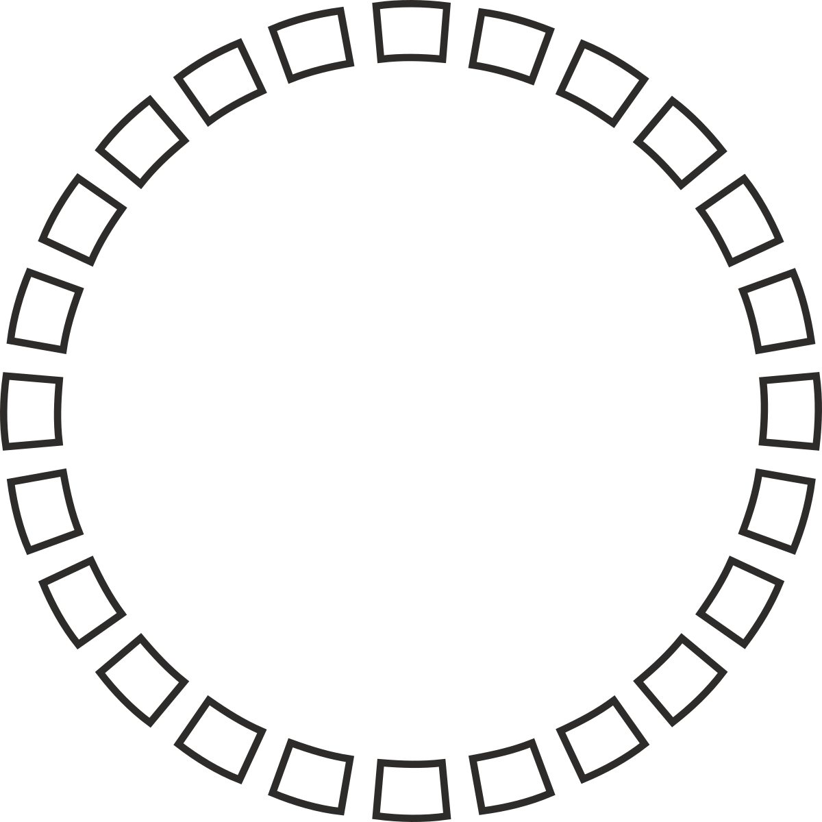 Circle Borders Clipart - White Lines Design for Creative Projects