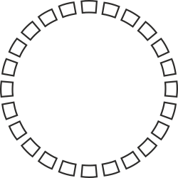 Circle Borders Clipart - White Lines Design for Creative Projects