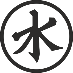 Kanji Symbol Clipart: Elegant Black and White Design