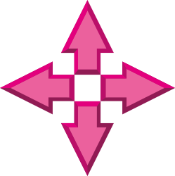 Pink Arrow Design with Four Center Arrows - Versatile Clipart