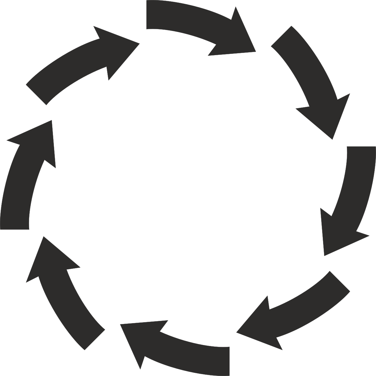 Circular Arrows Clipart for Dynamic Visuals