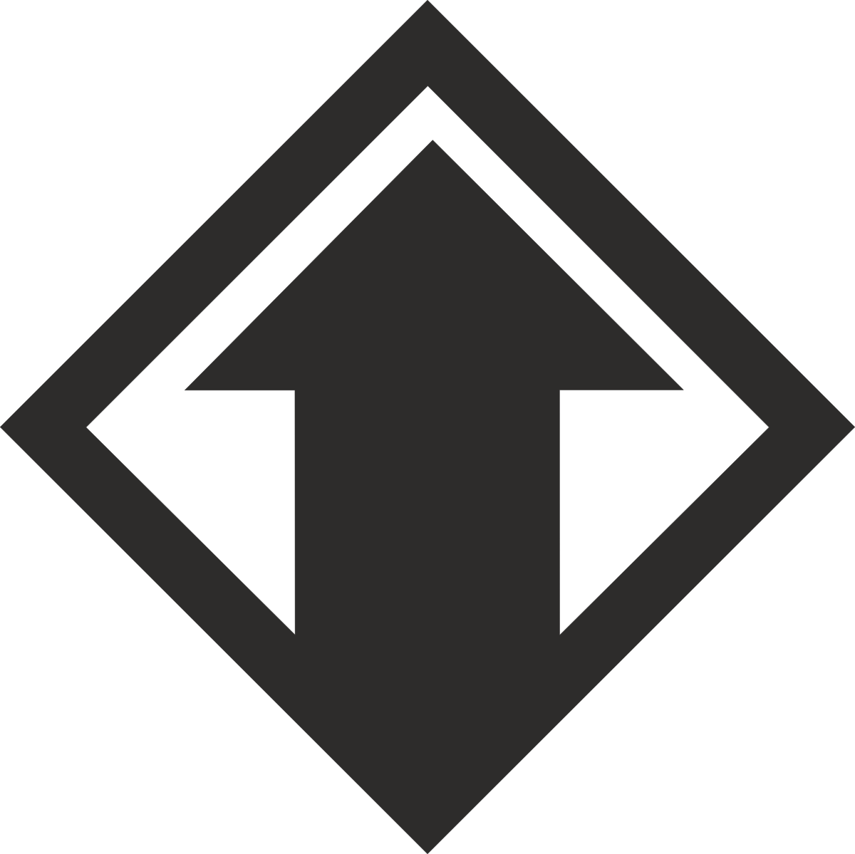 Black and White Arrow Icon - Simple Directional Clipart