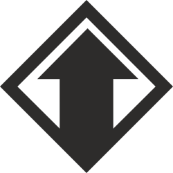 Black and White Arrow Icon - Simple Directional Clipart