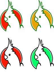 Colorful Parrots Collection - Vibrant Red and Green Clipart