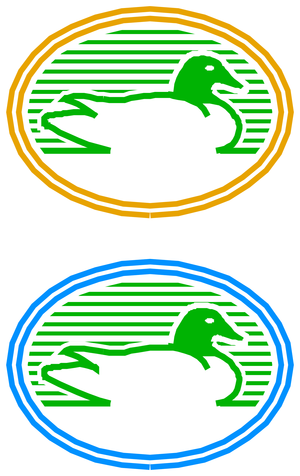 Oval Stickers with Green and Yellow Seal Clipart for Creative Projects