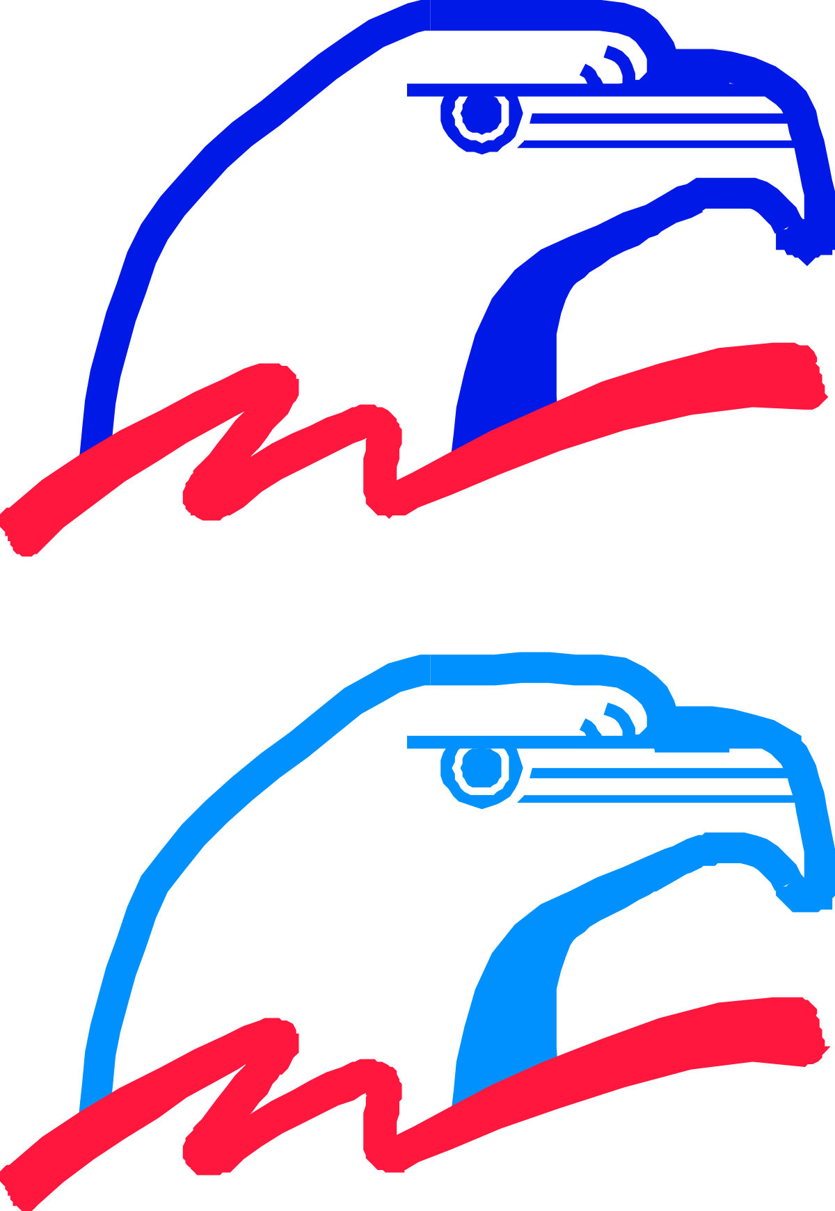 American Flag Helmets - Patriotic Clipart Pair
