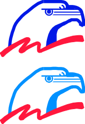 American Flag Helmets - Patriotic Clipart Pair