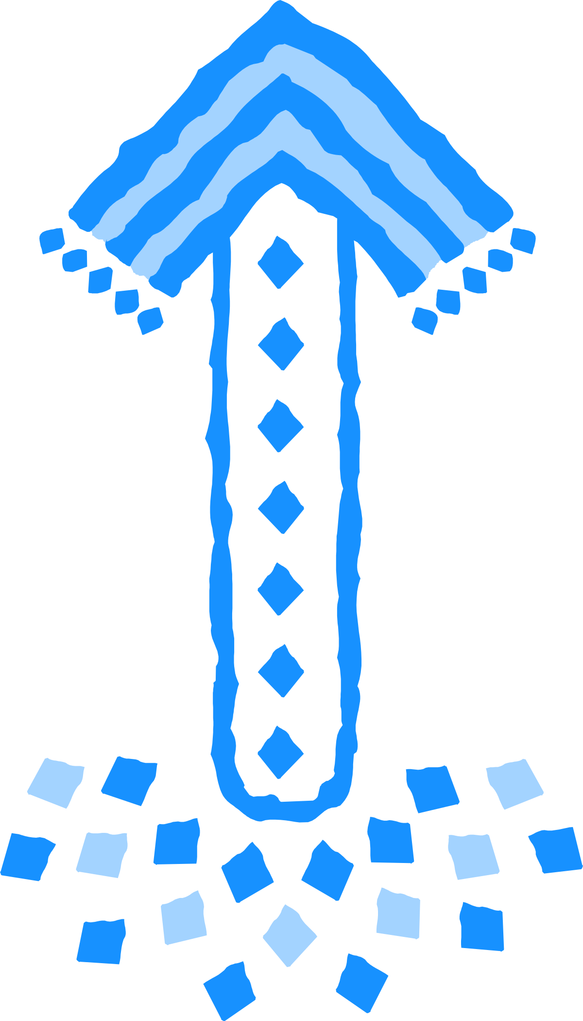 a blue arrow with a lot of paper on it clip art png transparent Blue Arrow Surrounded by Papers - Clipart Collection