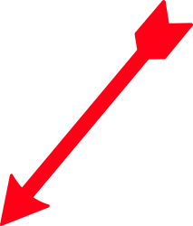 Red Arrow Pointing Up to the Right - Dynamic Visual Symbol