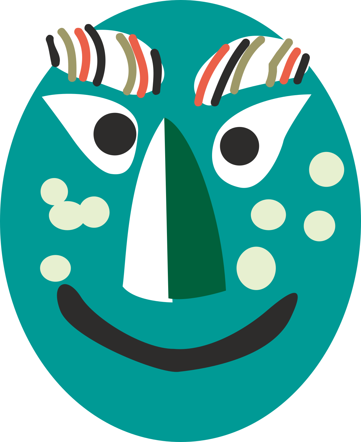 Green Smiling Face Clipart: Cheerful Expression for Your Projects