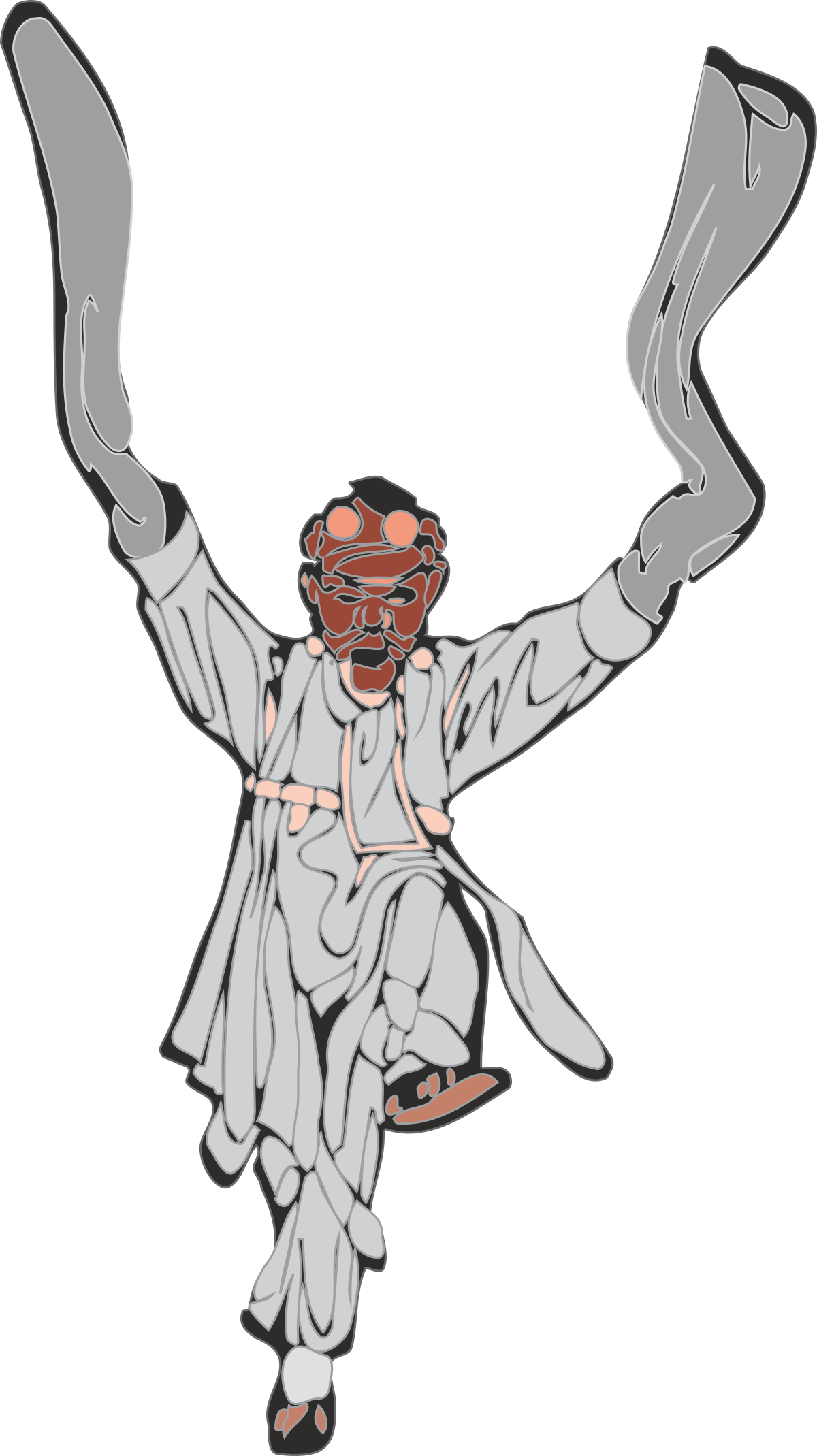 a man in a white suit and red shoes is doing a trick clip art png transparent Magician in a White Suit and Red Shoes Performing Tricks - Engaging Clipart