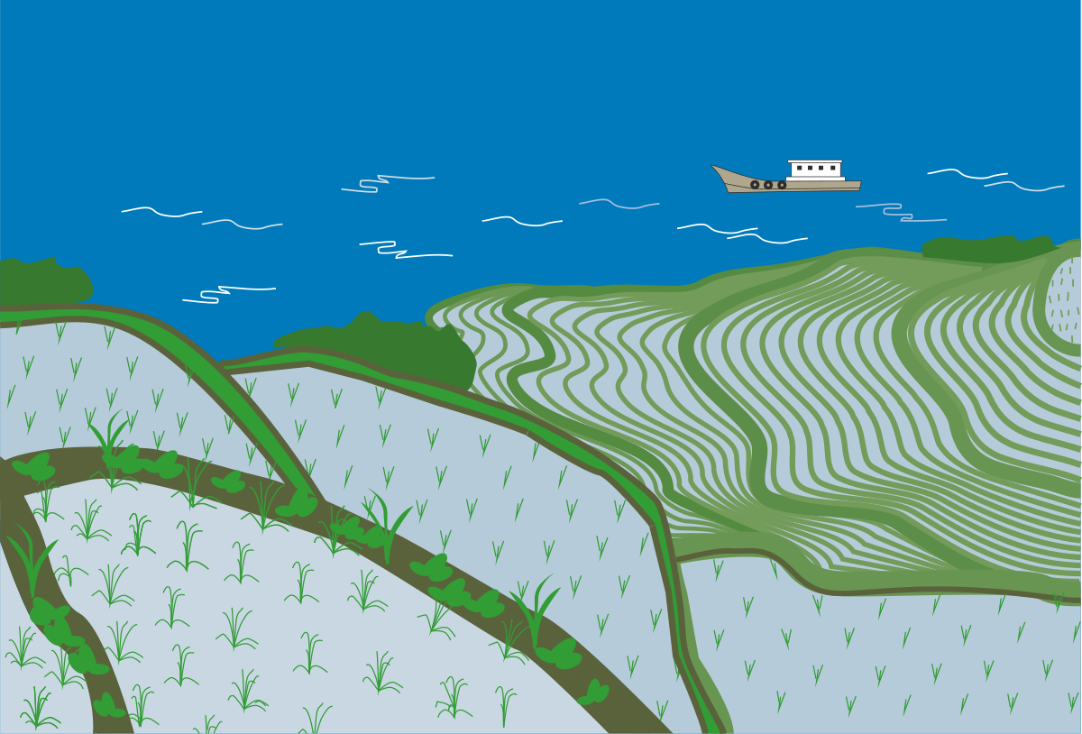 a boat is sailing through a field clip art png transparent Sailing Boat in a Field – Whimsical Clipart for Your Projects