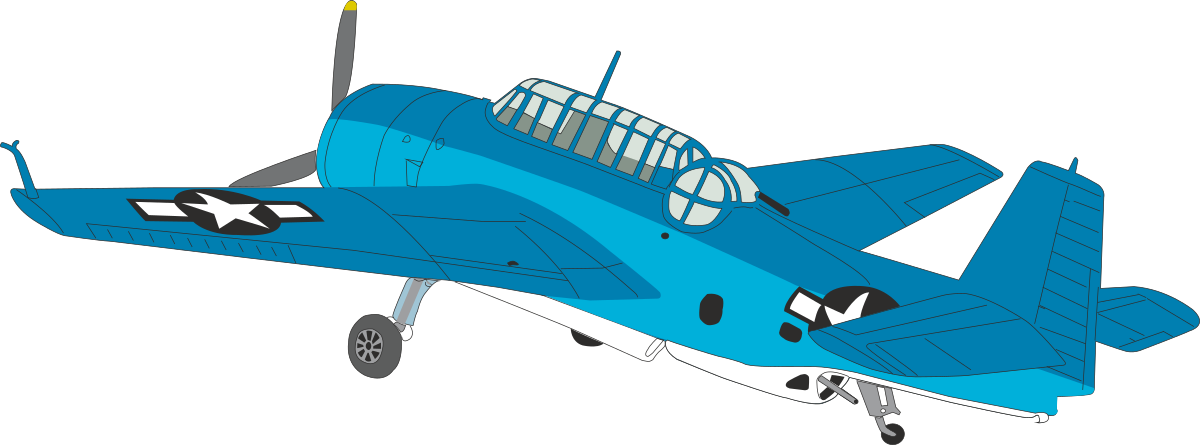 Blue Airplane with Propeller Clipart for Creative Projects