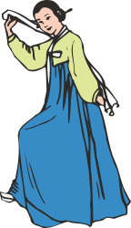 Woman in Blue Dress Holding Book - Charming Clipart for Every Occasion