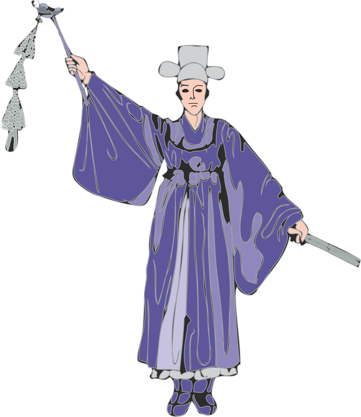 a woman in a purple robe holding a fish clip art png transparent Woman in Purple Robe Holding Fish Clipart