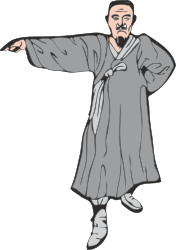 Man in Robe Pointing - Engaging Clipart for Dynamic Scenes