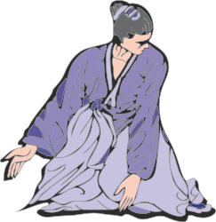 Kimono Woman Clipart: Elegant Traditional Attire Illustration