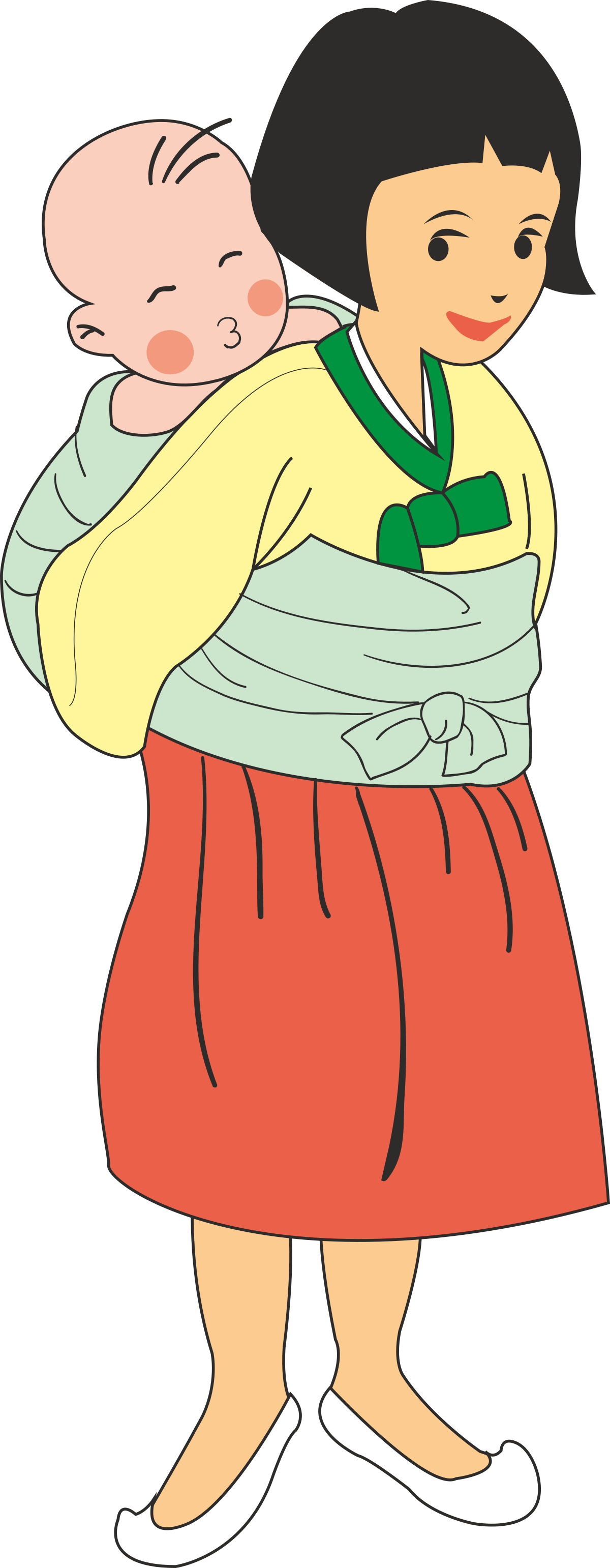 a woman carrying a baby in her arms clip art png transparent Woman Carrying Baby Clipart - Heartwarming Family Scenes