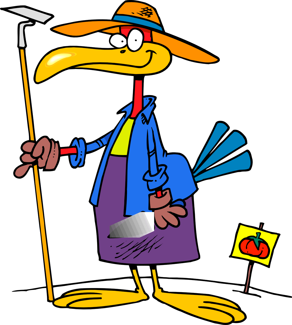a cartoon bird with a golf club clip art png transparent Cartoon Bird with Golf Club - Fun Clipart for Sports Themes