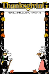 Black and White Holiday Frame with Cartoon Character and Witch Clipart