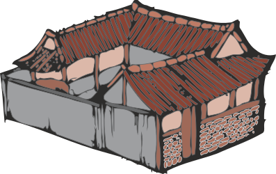 House with Brick Roof Clipart: A Cozy Abode Visual