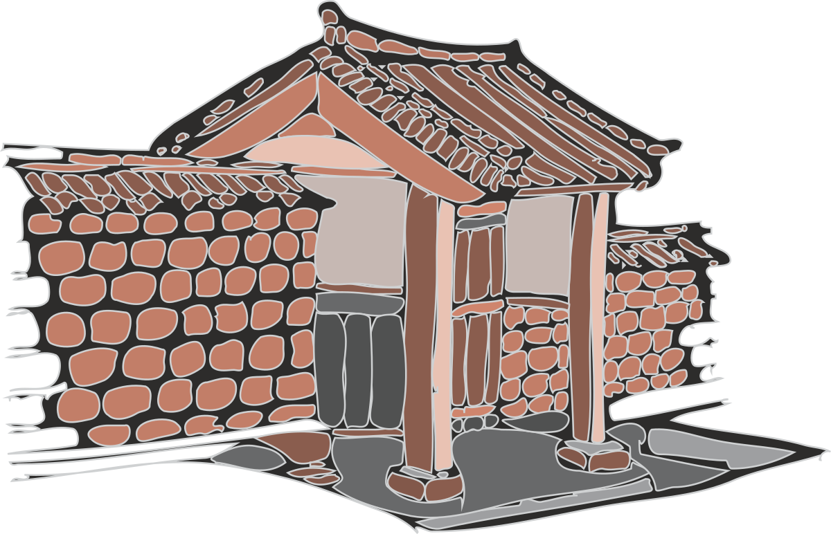 House with Roof and Chimney Clipart  Ideal for Home and Real Estate Projects