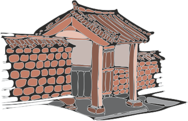 House with Roof and Chimney Clipart  Ideal for Home and Real Estate Projects