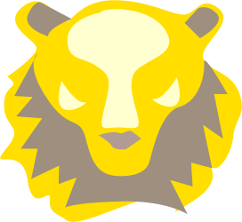 Lion Head Clipart with Vibrant Yellow Mane - Perfect for Your Projects