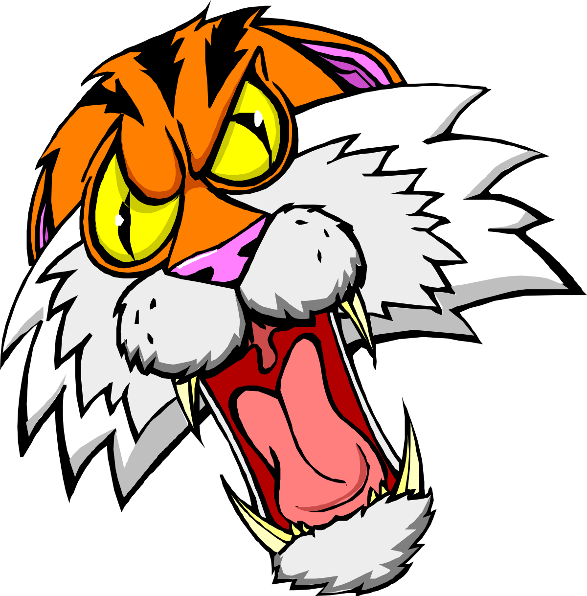 Cartoon Cat with Open Mouth Clipart: Fun and Playful Graphics