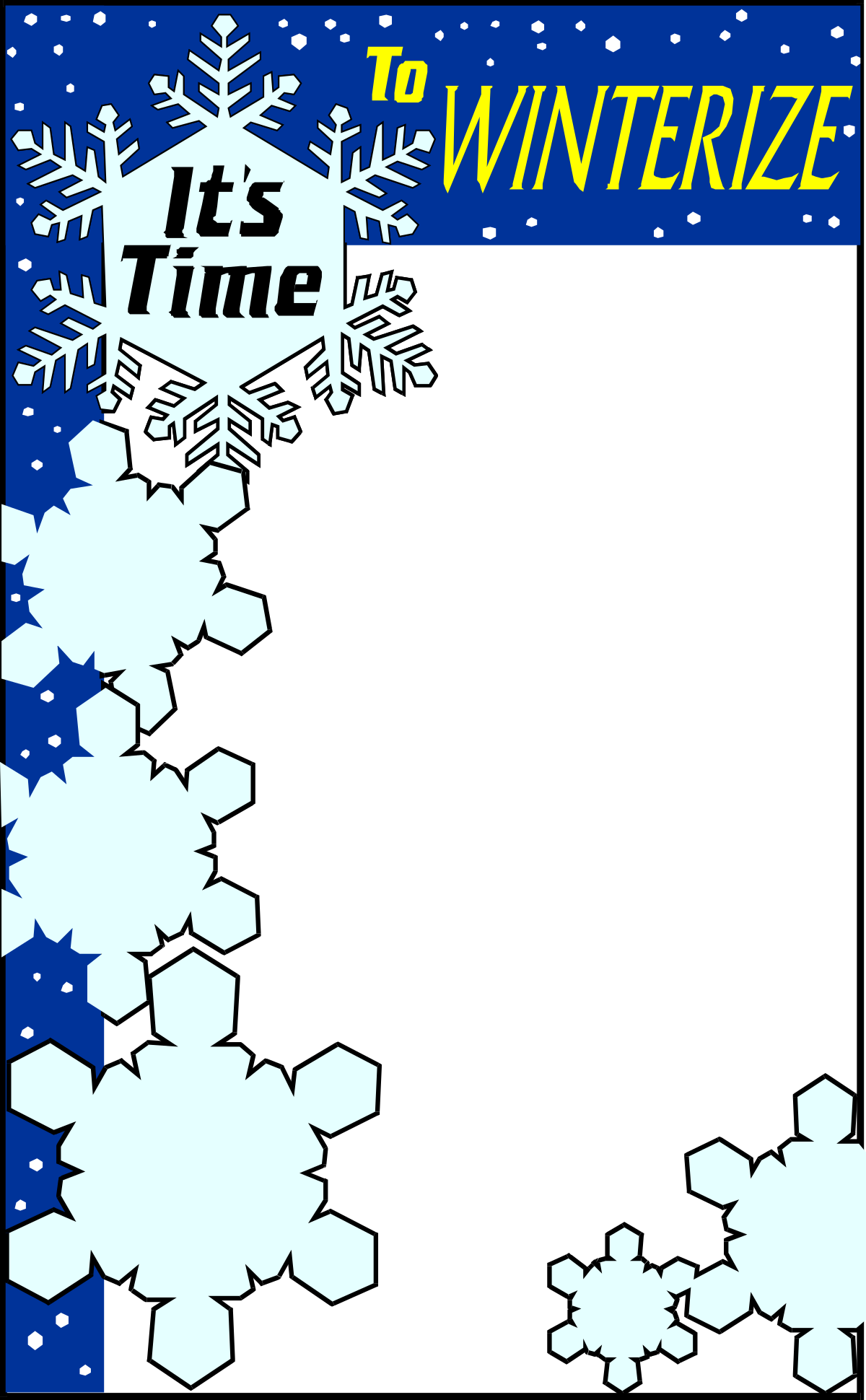 Winter Writing Templates Clipart - Free Printable Designs