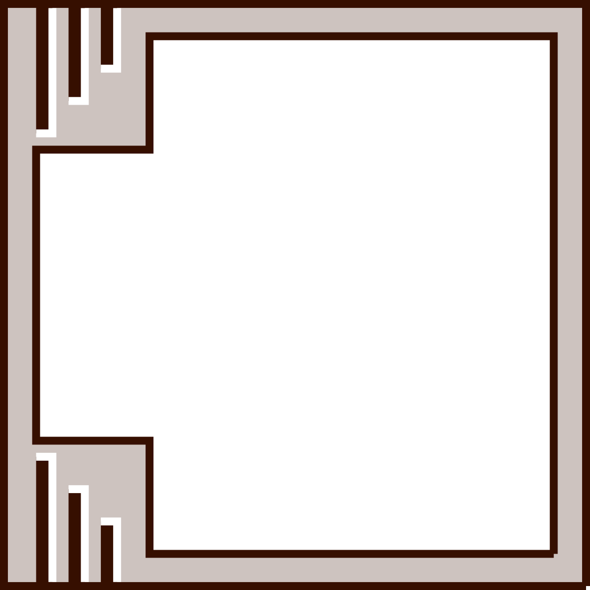 Black Background Square Frame Clipart - Versatile Borders for Creative Projects