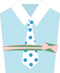 Tie and Shirt Clipart - Stylish Formal Wear Design