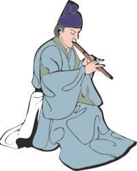 None, a Man in a Kimono Clipart for Cultural Illustrations
