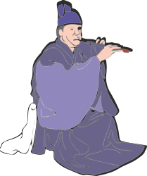 Purple Robe Man Sitting on Ground Clipart - Expressive SVG Artwork