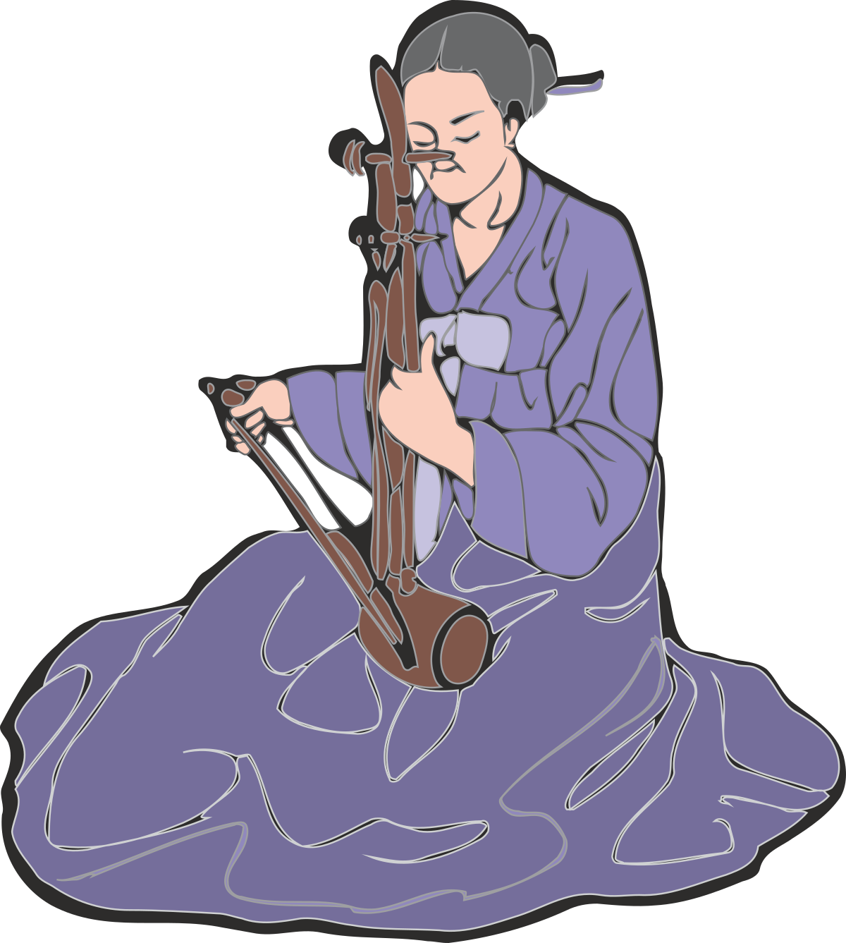 Woman Playing Cello - Elegant Music Clipart