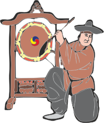 Man Kneeling in Front of Large Mirror Clipart for Elegant Designs