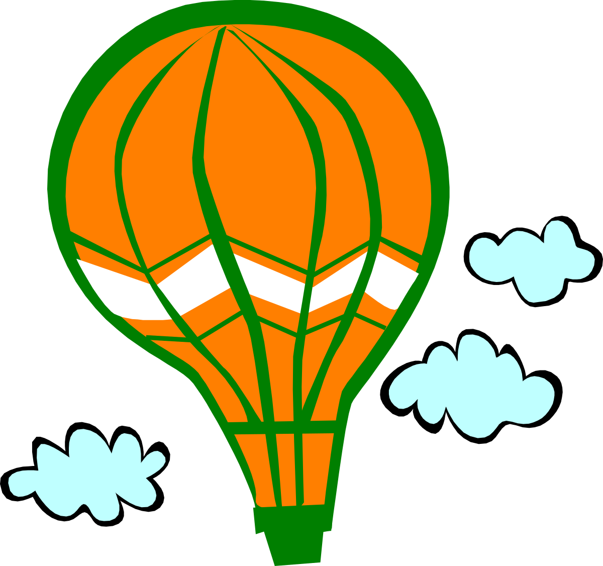 Hot Air Balloon Adventure in the Clouds - Stunning Clipart Collection